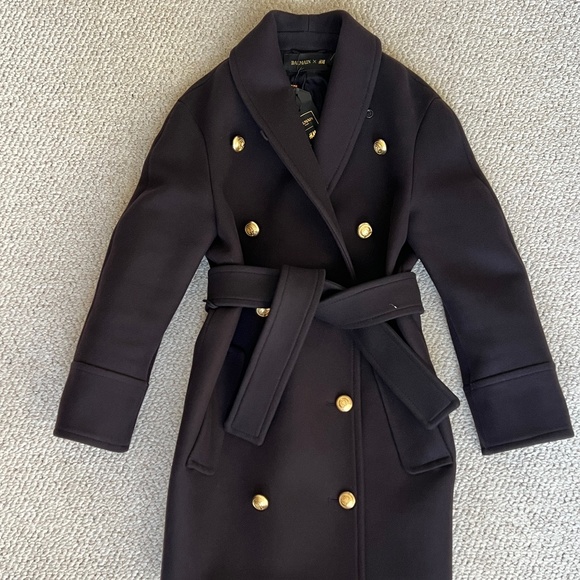 Balmain x H&M Limited Collection Wool Women’s Coat - New With Tag - Picture 1 of 9